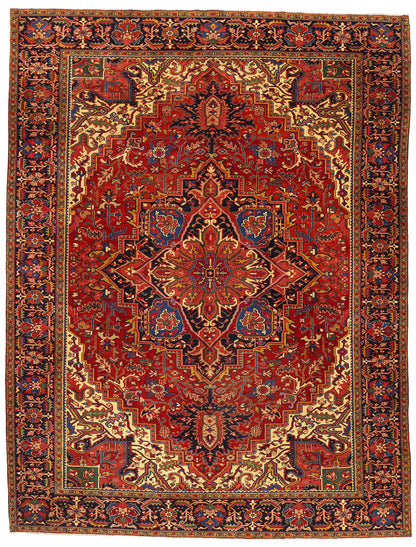 10 x 13 Vintage Persian Heriz Rug 81069
