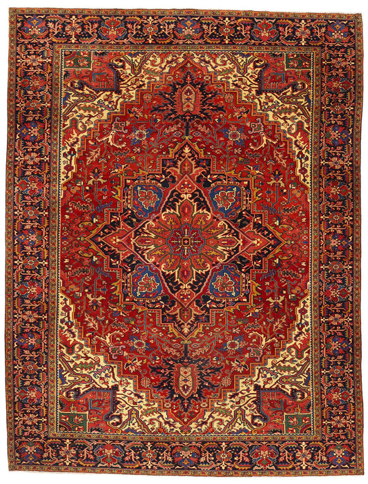 10 x 13 Vintage Persian Heriz Rug 81069