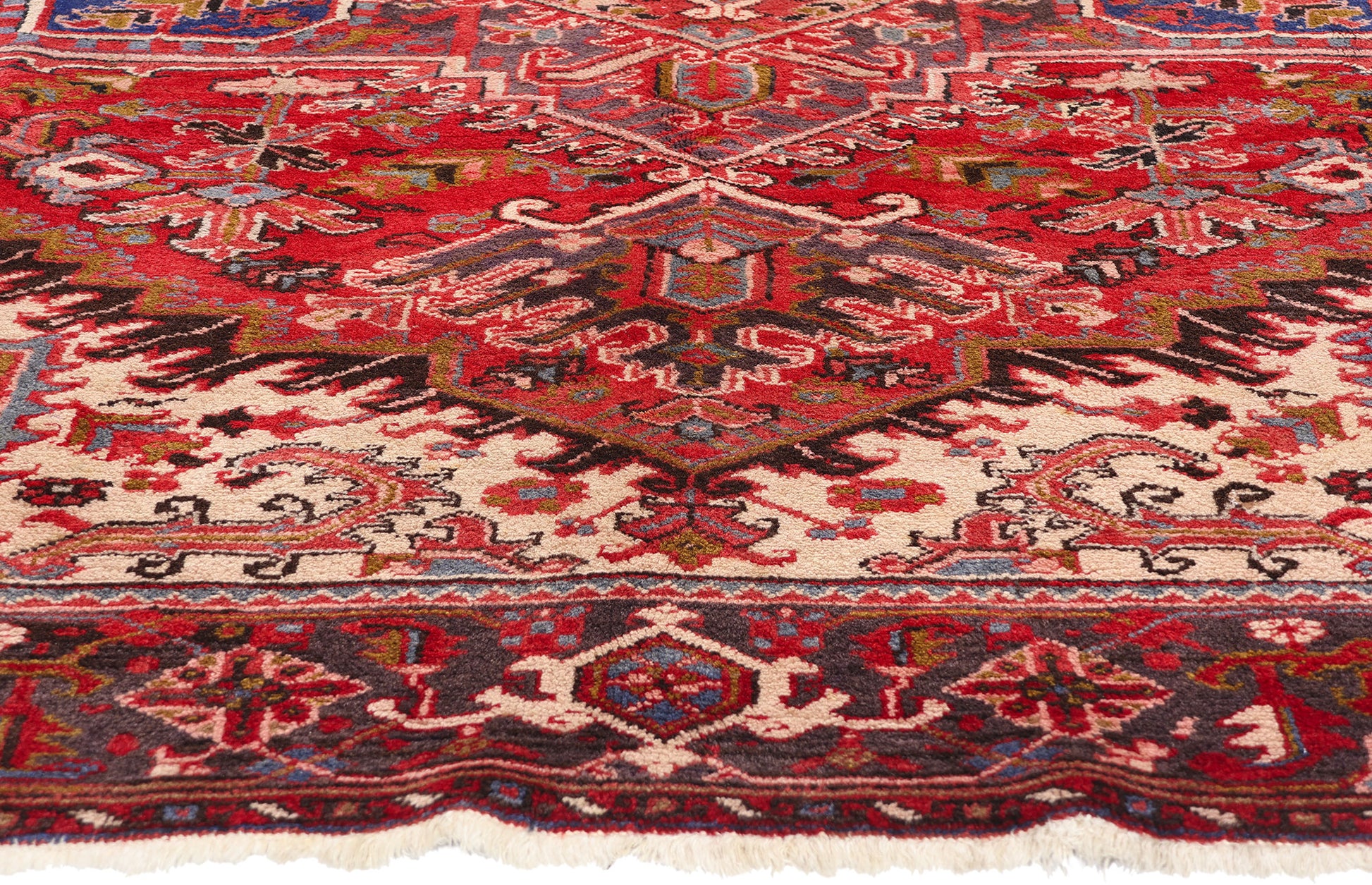 8 x 10 Vintage Persian Heriz Rug 90001