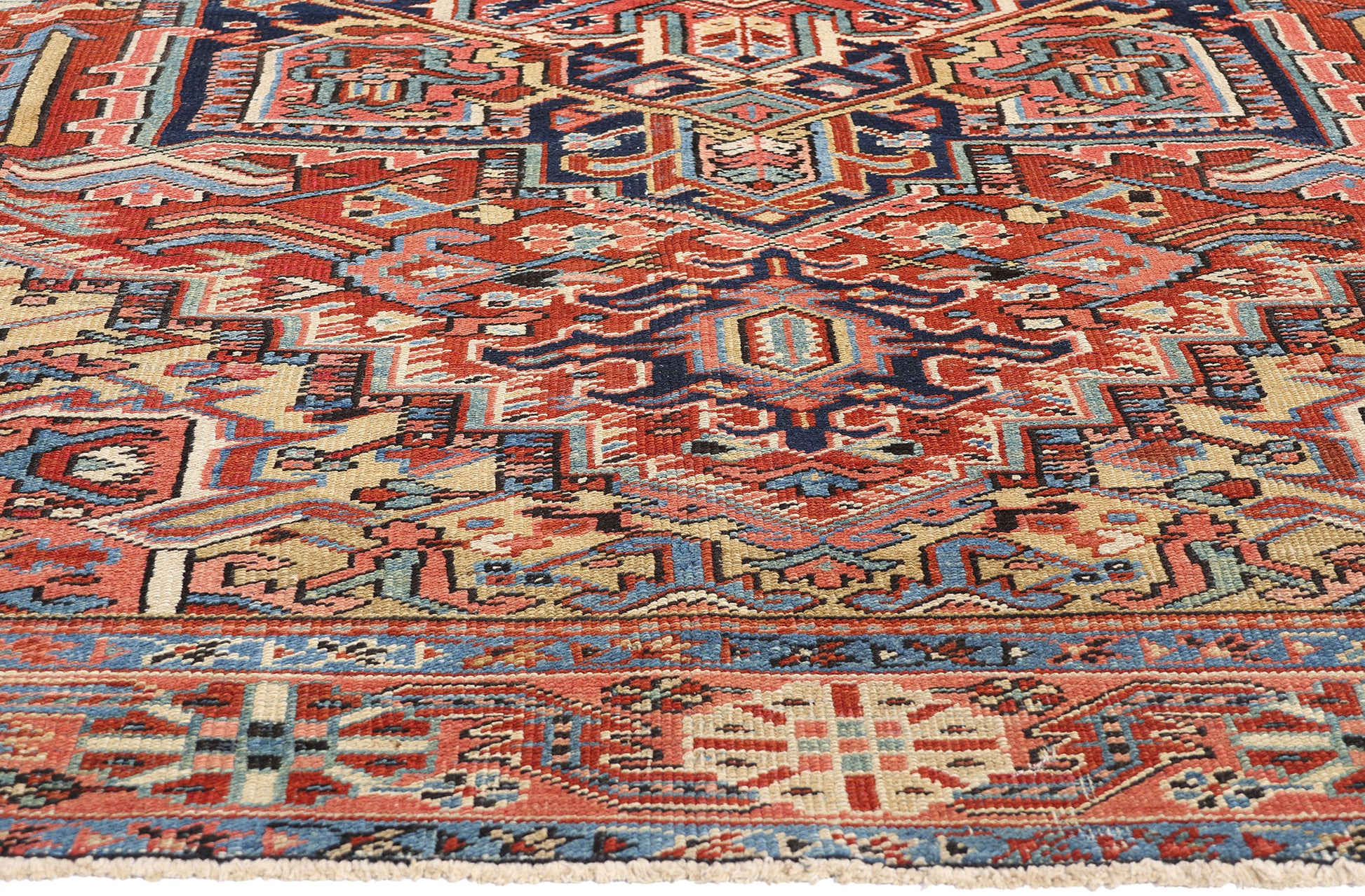 8 x 11 Antique Persian Heriz Rug 90007