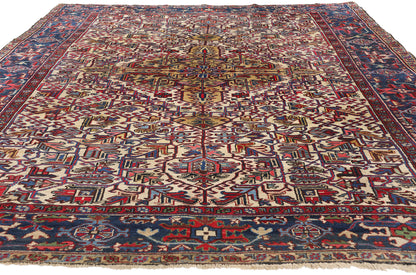 8 x 11 Vintage Persian Heriz Rug 90011
