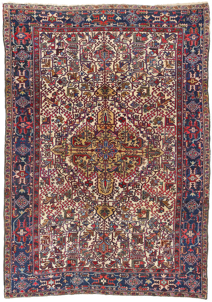 8 x 11 Vintage Persian Heriz Rug 90011