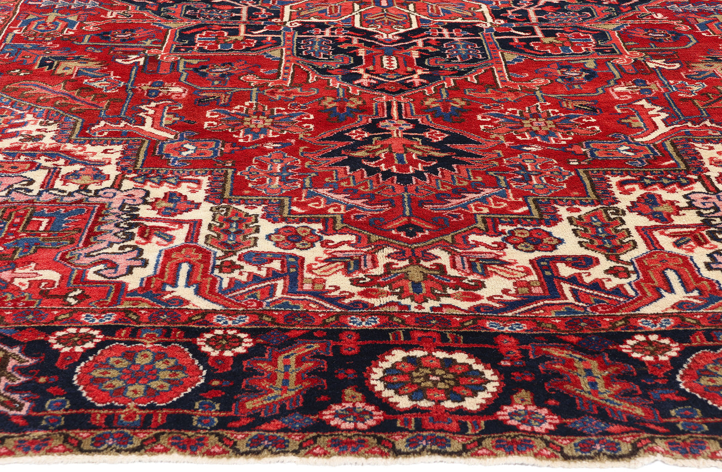 8 x 12 Vintage Persian Heriz Rug 90008