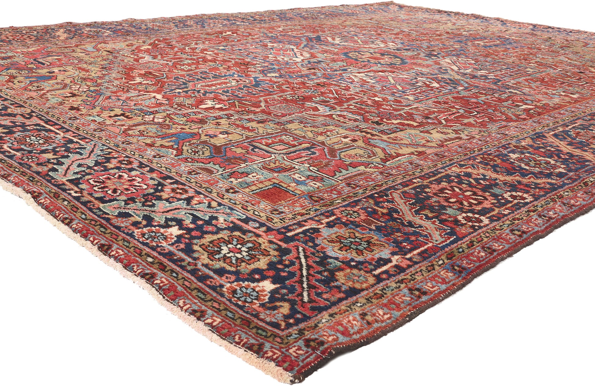 9 x 12 Vintage Persian Heriz Rug 78607