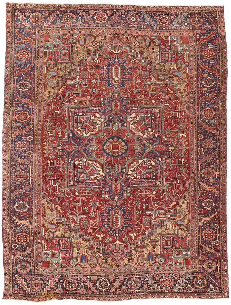 9 x 12 Vintage Persian Heriz Rug 78607