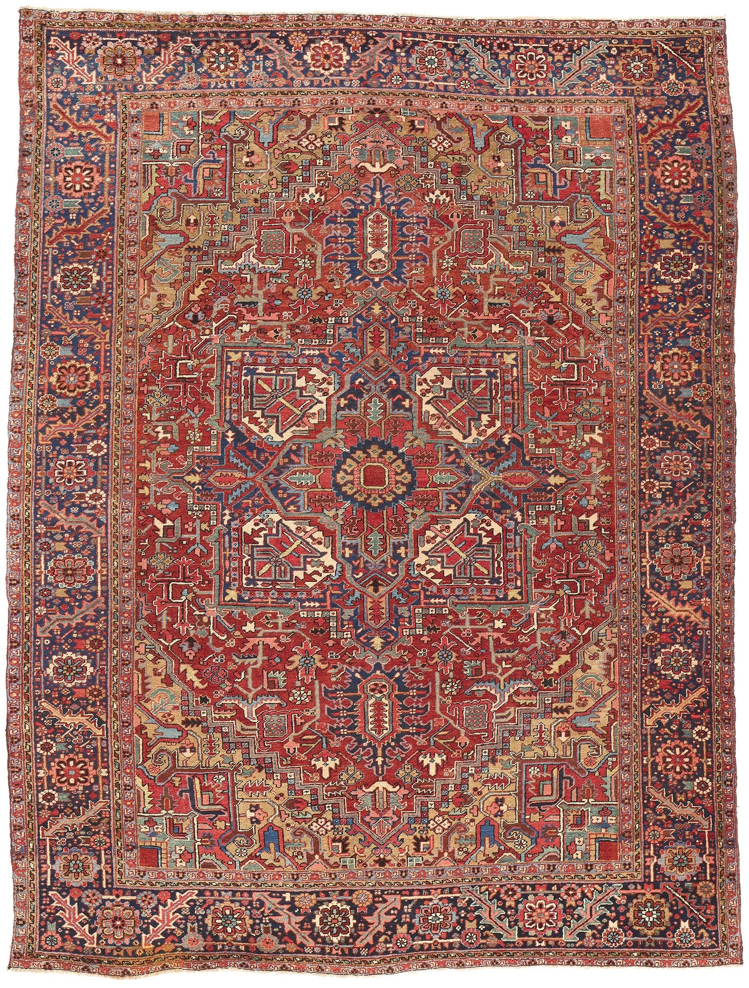 9 x 12 Vintage Persian Heriz Rug 78607