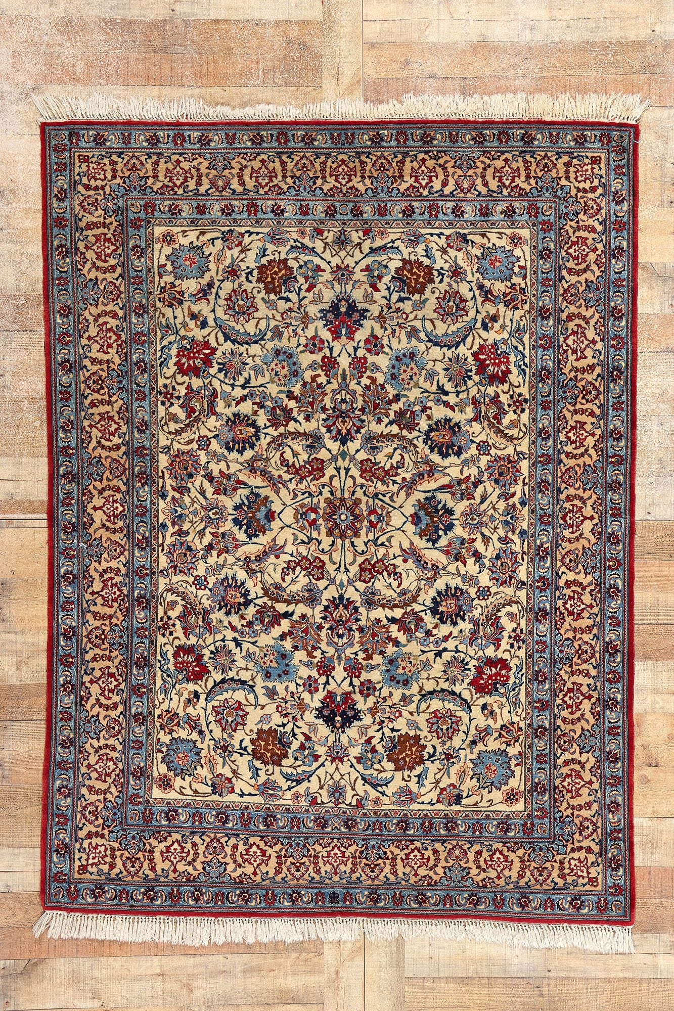 5 x 7 Vintage Persian Isfahan Rug 78680