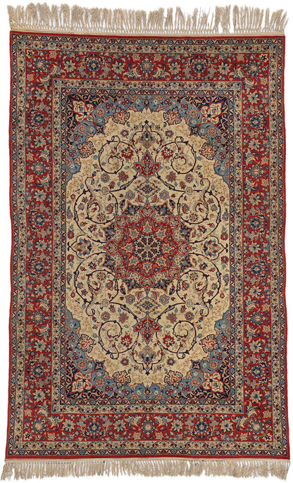 5 x 8 Vintage Persian Isfahan Rug 78721