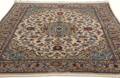 4 x 6 Vintage Persian Kashan Rug 78701