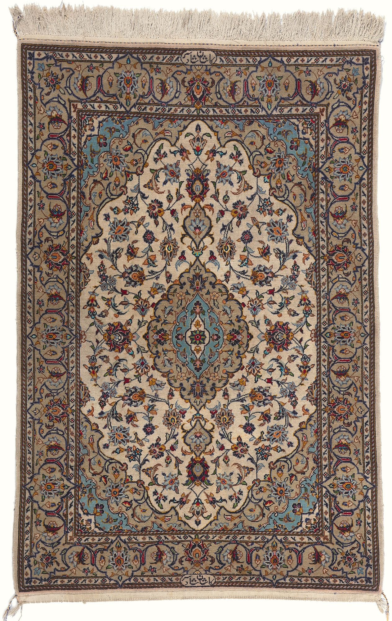 4 x 6 Vintage Persian Kashan Rug 78701
