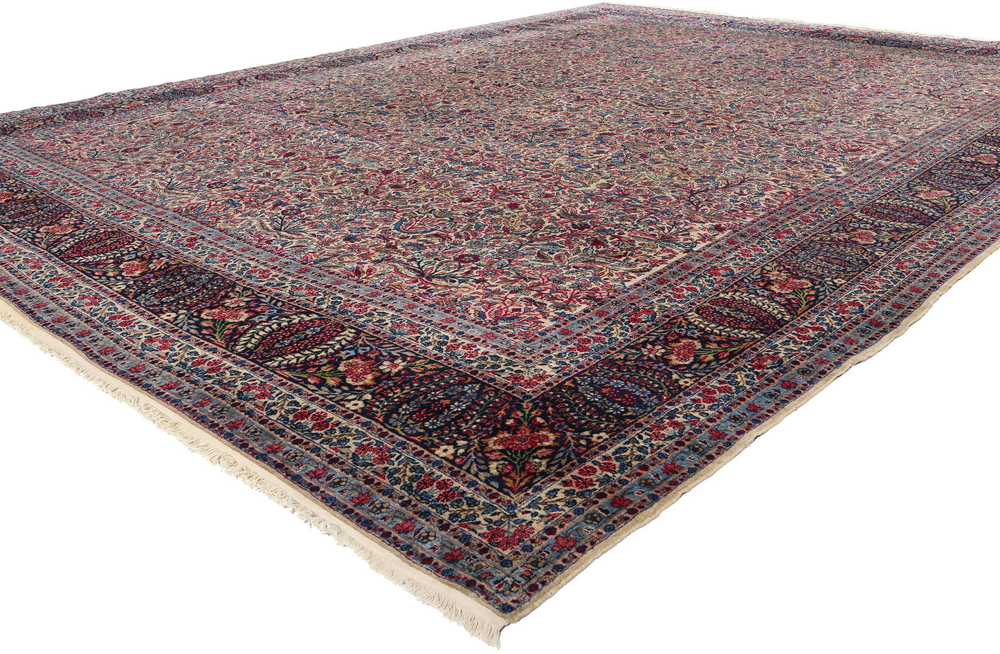 11 x 14 Vintage Persian Lavar Kerman Rug 90015