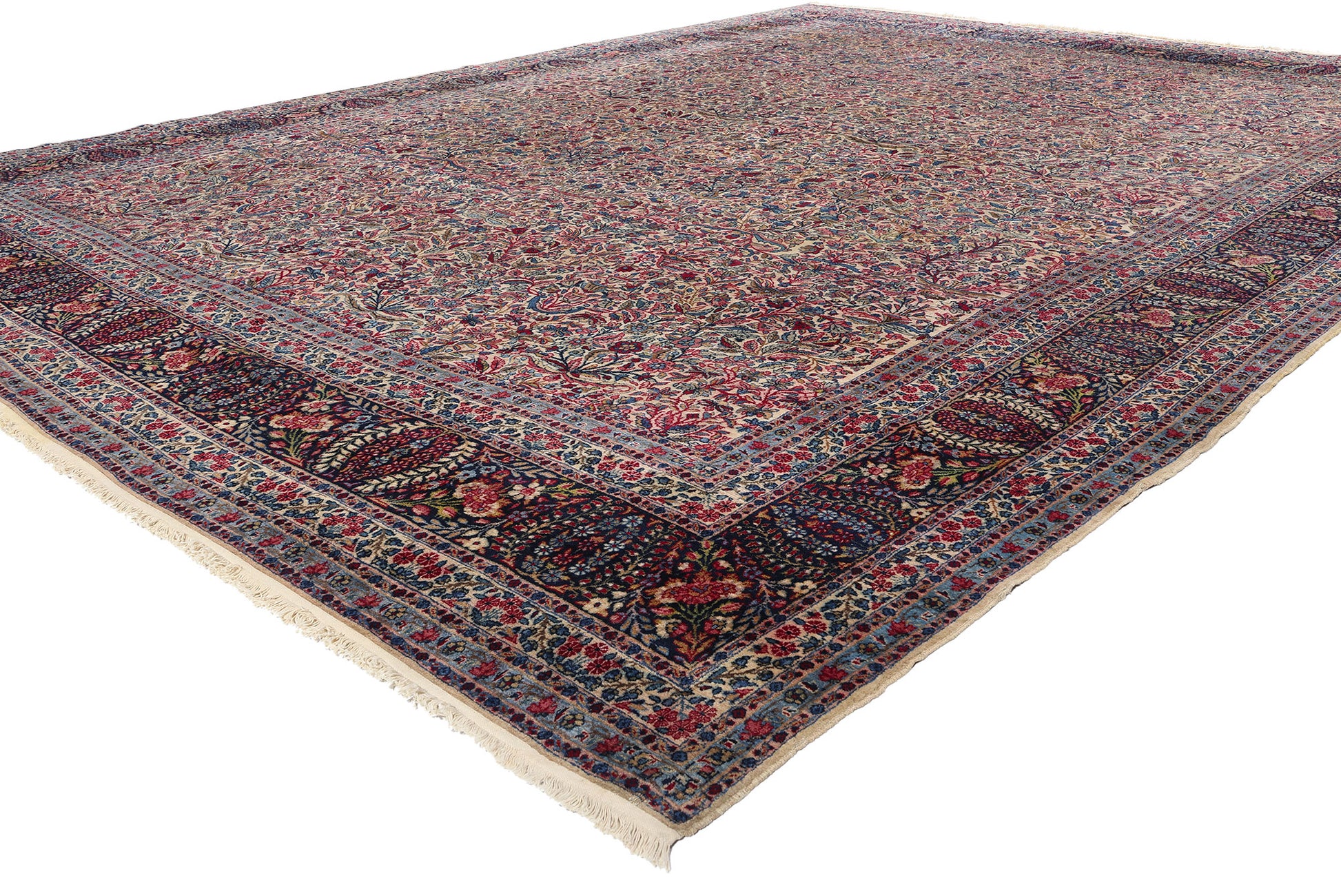 11 x 14 Vintage Persian Lavar Kerman Rug 90015