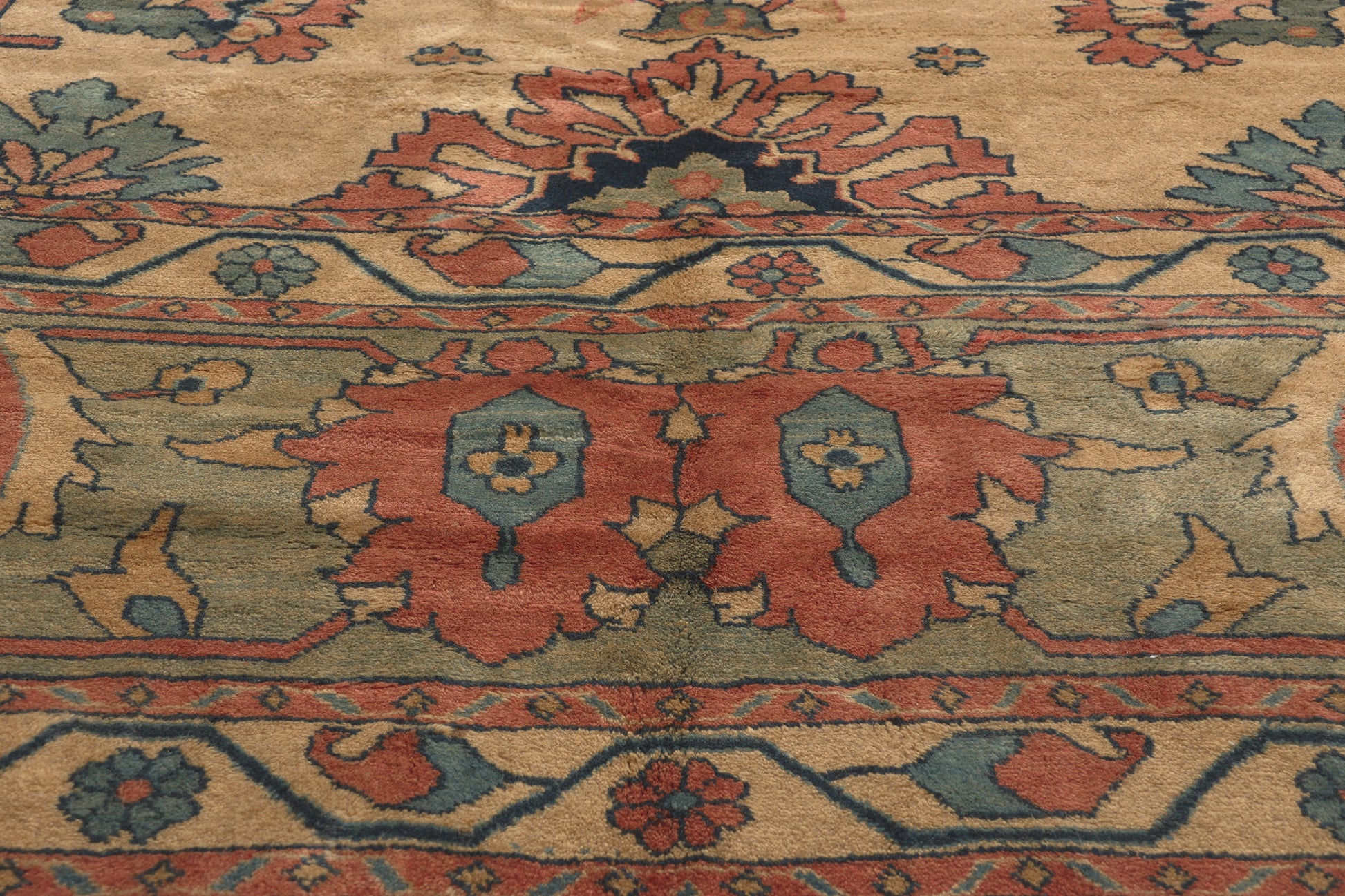 13 x 18 Vintage Persian Mahal Rug 75828