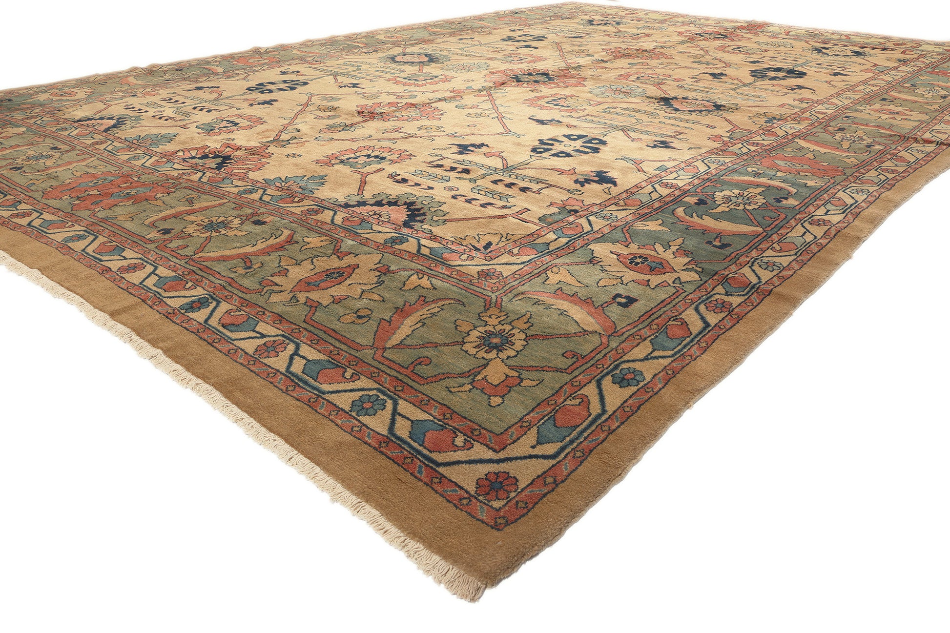 13 x 18 Vintage Persian Mahal Rug 75828
