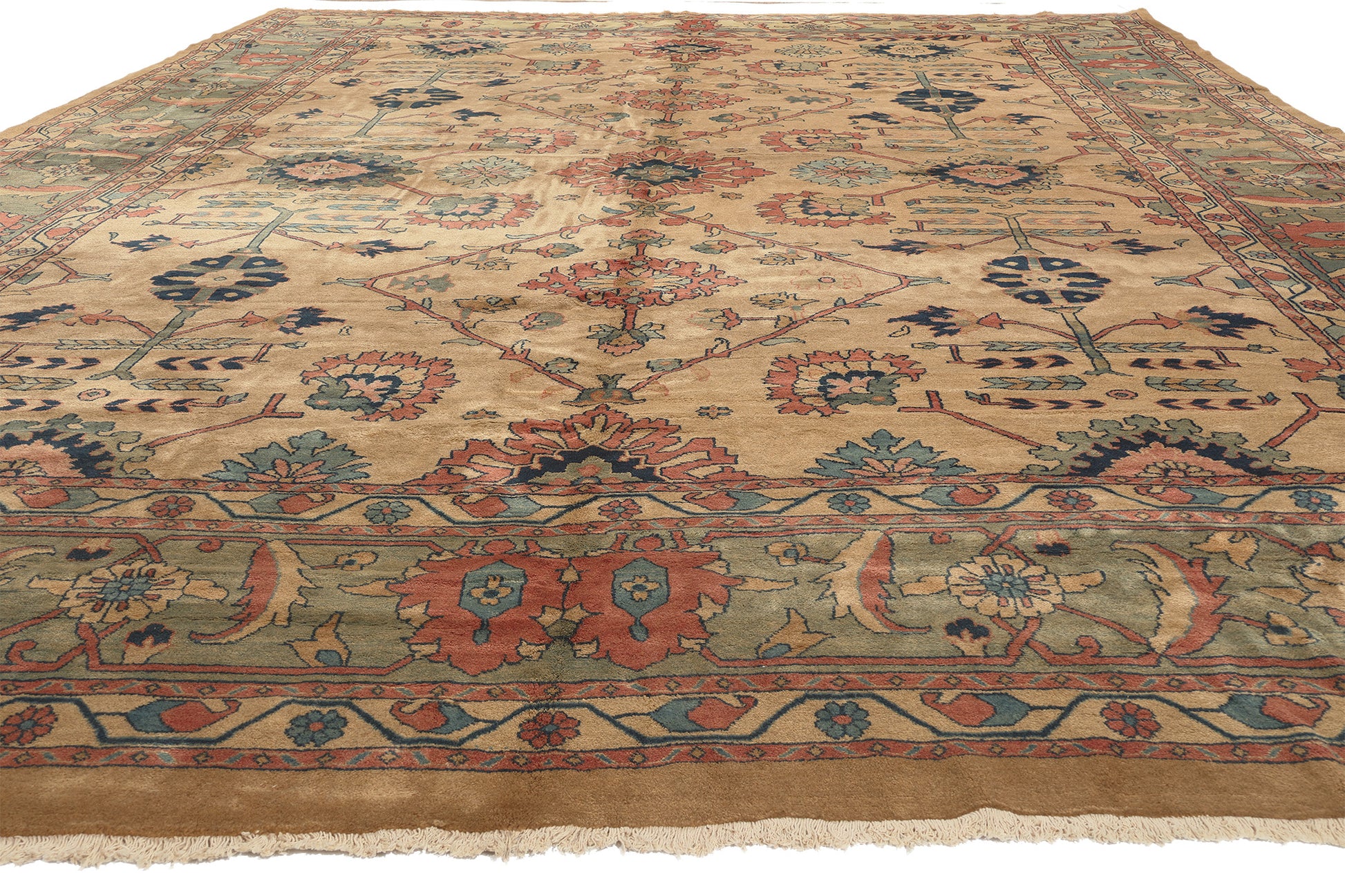 13 x 18 Vintage Persian Mahal Rug 75828