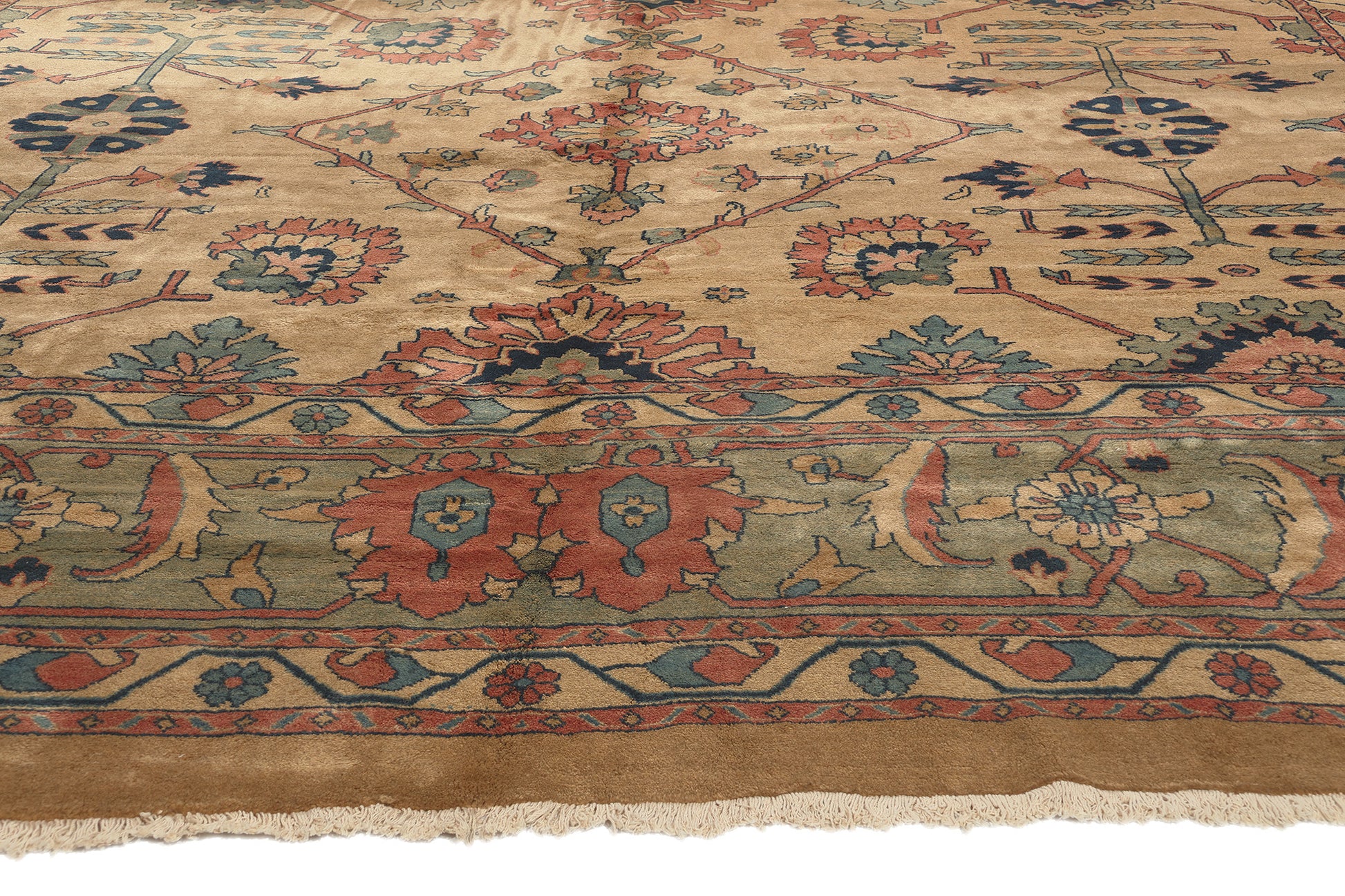 13 x 18 Vintage Persian Mahal Rug 75828