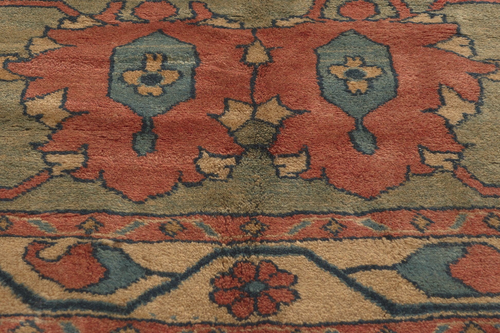 13 x 18 Vintage Persian Mahal Rug 75828