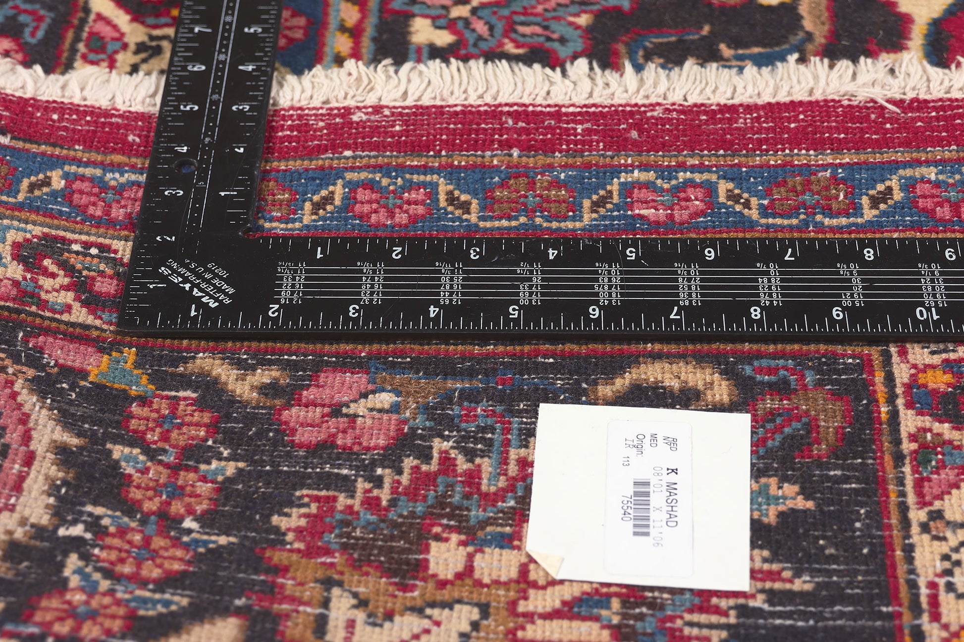 8 x 12 Vintage Persian Mashhad Rug 75540