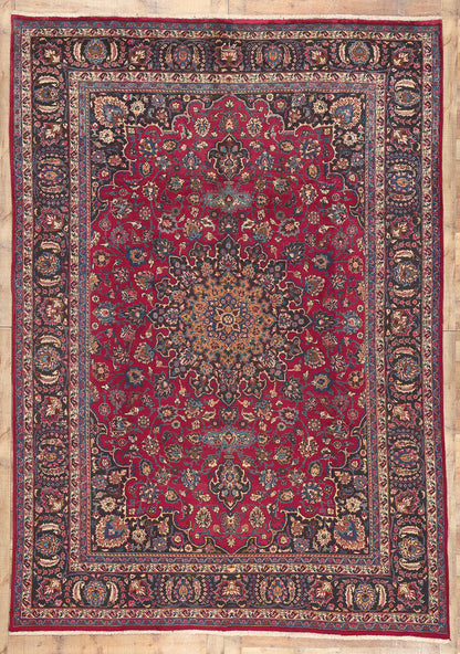 8 x 12 Vintage Persian Mashhad Rug 75540