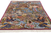 4 x 7 Vintage Persian Mashhad Pictorial Rug 78898
