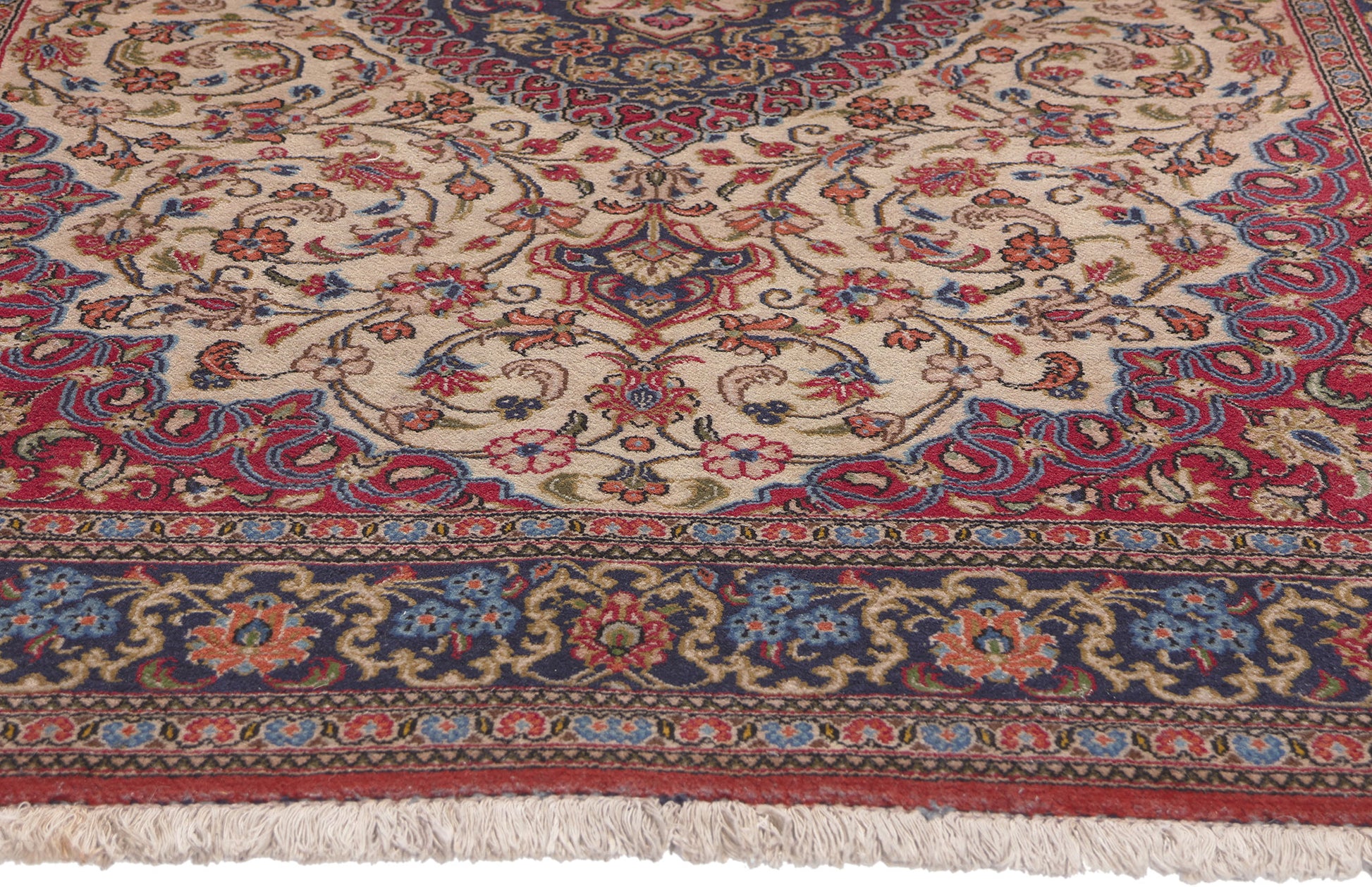 4 x 7 Vintage Persian Qum Rug 78689