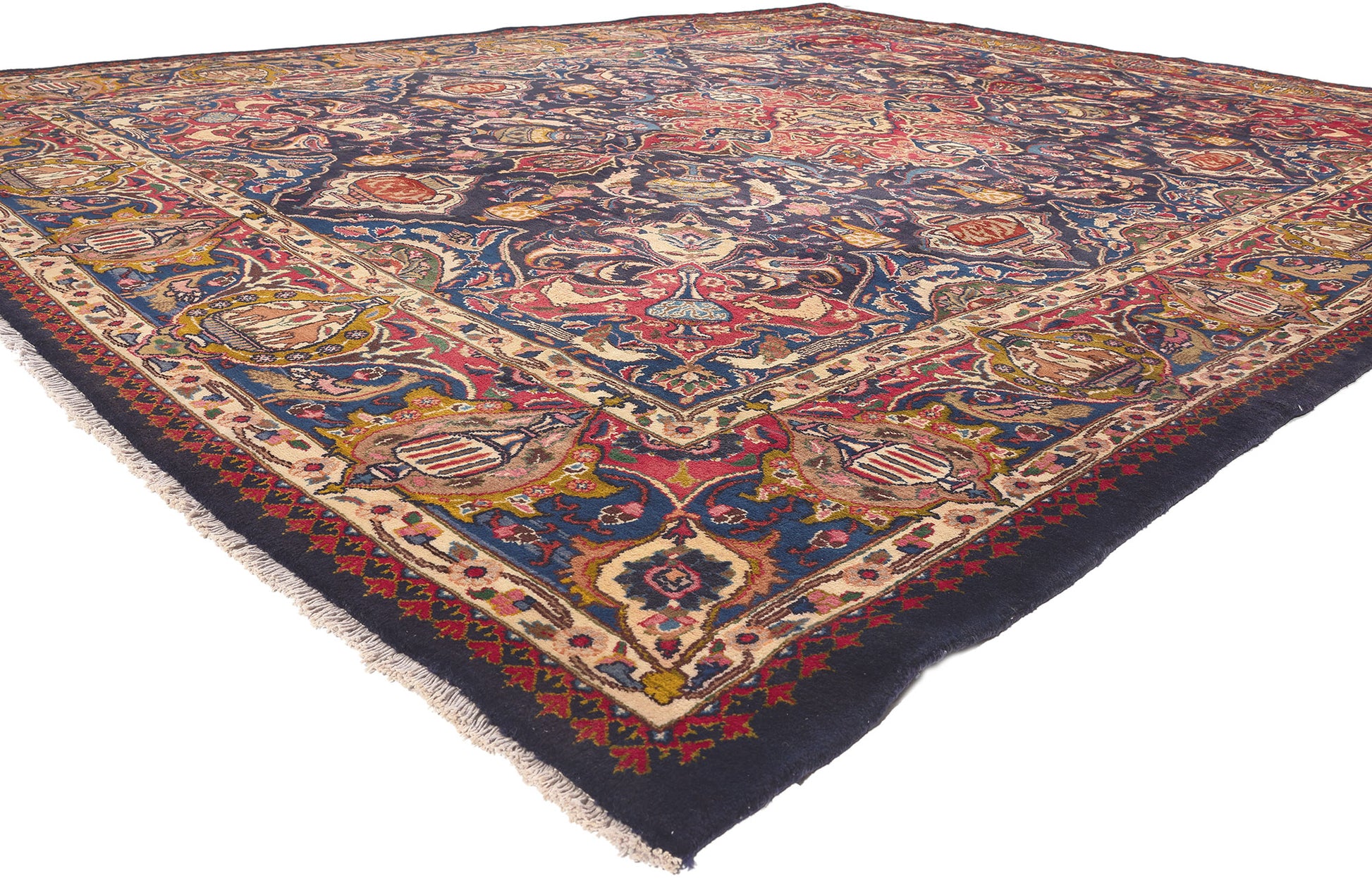10 x 12 Vintage Persian Mashhad Rug 75520