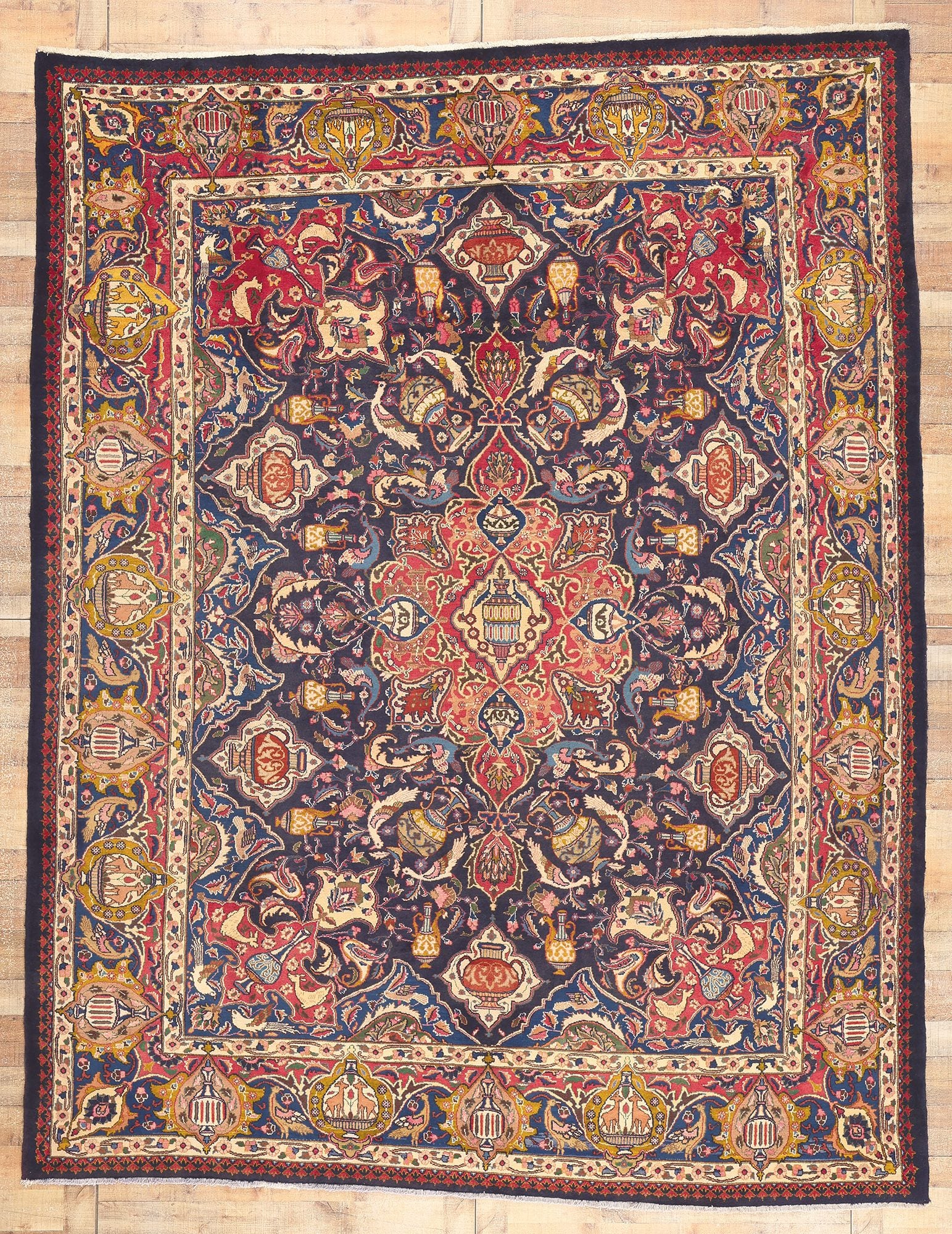 10 x 12 Vintage Persian Mashhad Rug 75520