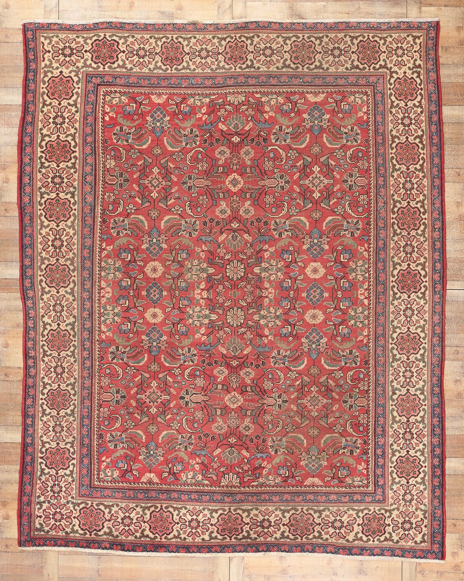 10 x 12 Vintage Persian Mahal Rug 75614