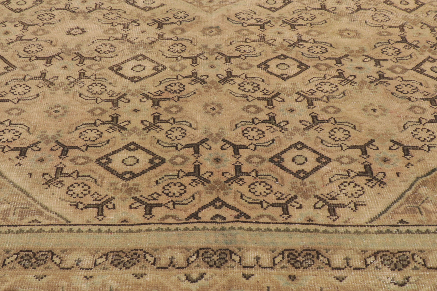 10 x 13 Vintage Persian Mahal Rug 53729