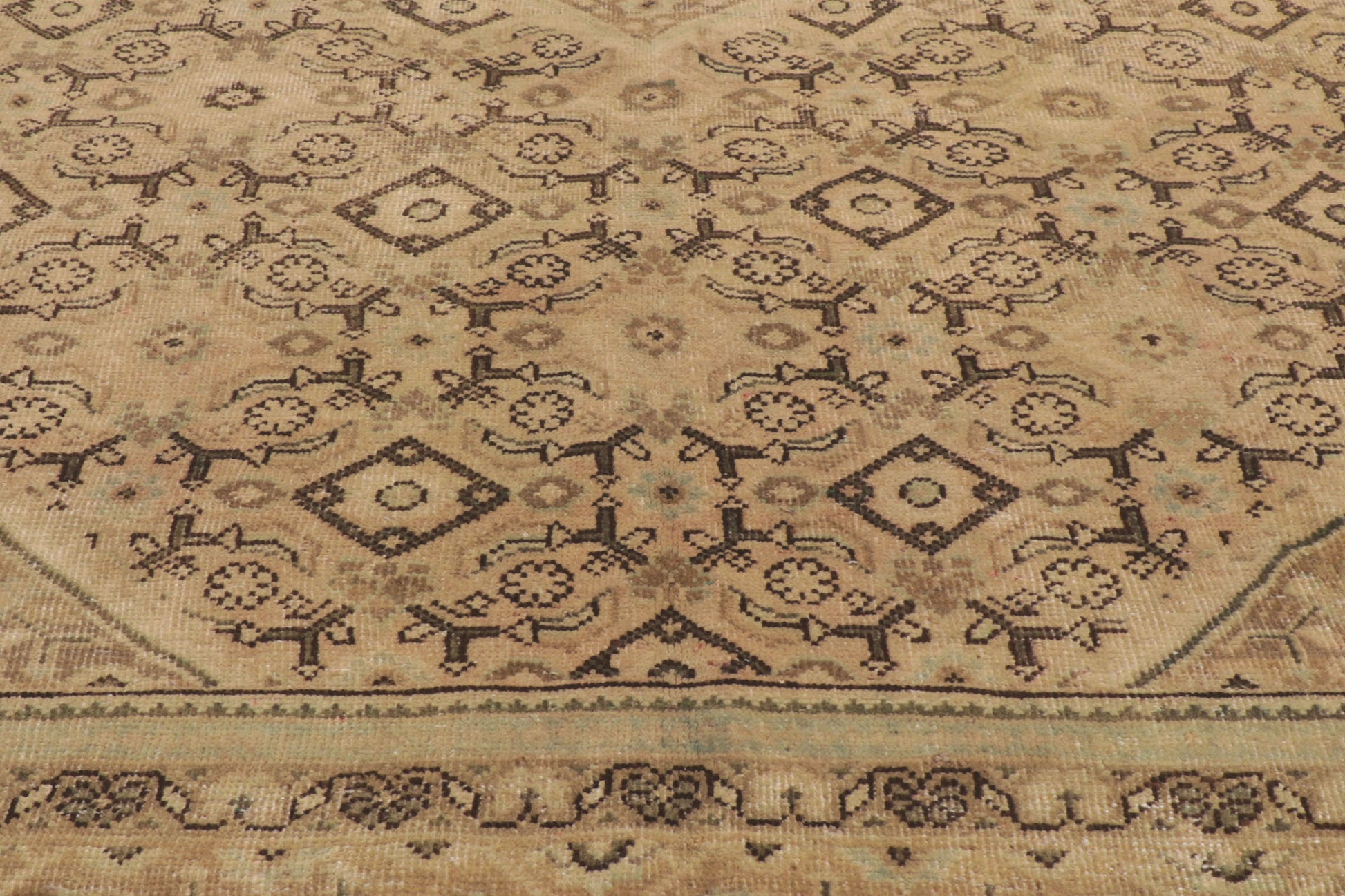 10 x 13 Vintage Persian Mahal Rug 53729