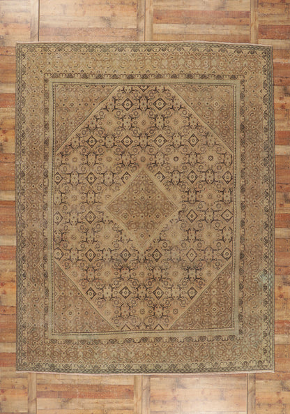 10 x 13 Vintage Persian Mahal Rug 53729