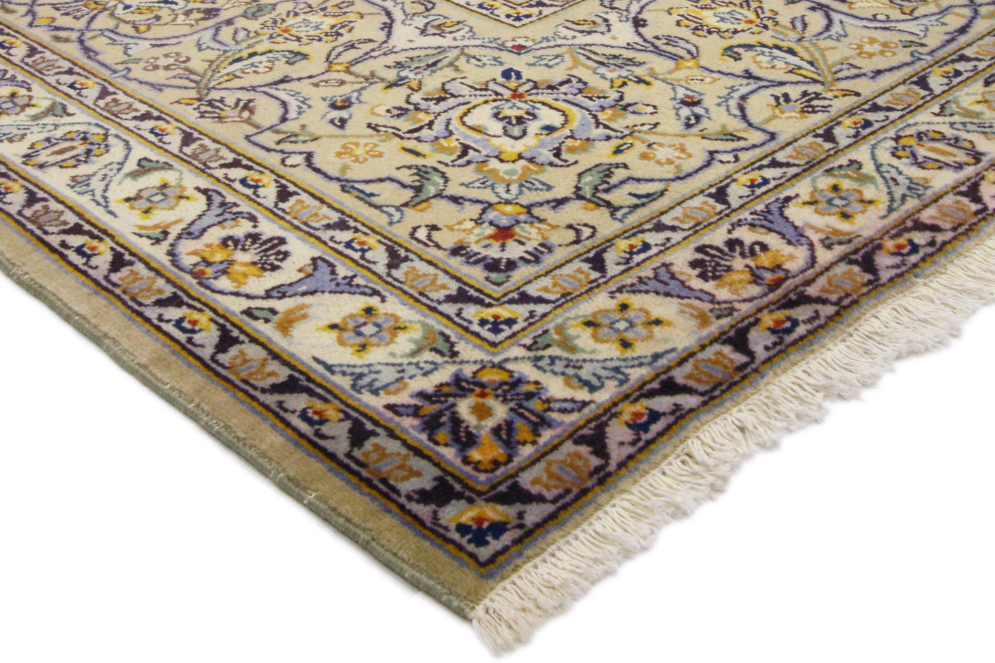 10 x 13 Vintage Persian Kashan Rug 76372