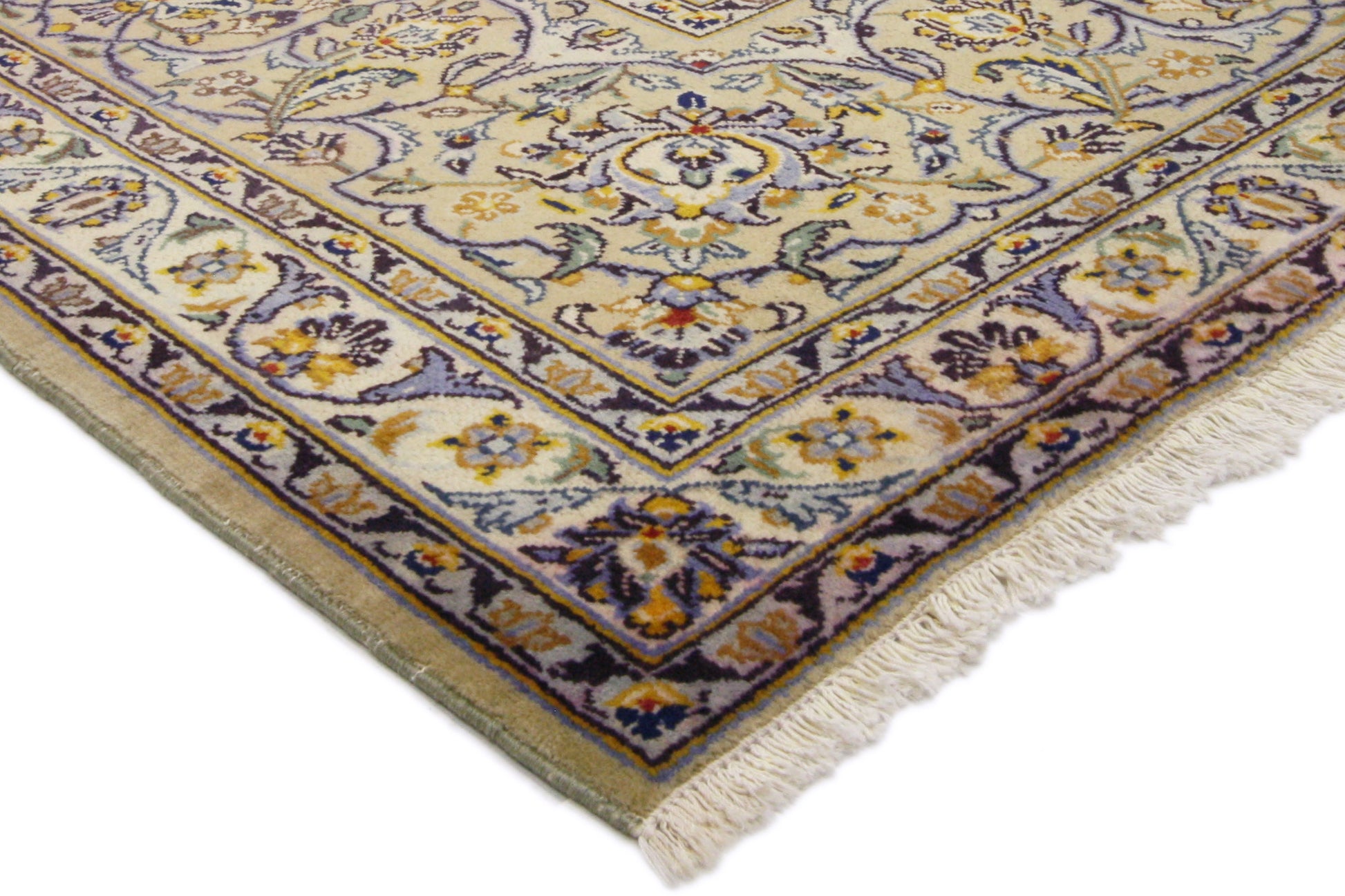 10 x 13 Vintage Persian Kashan Rug 76372
