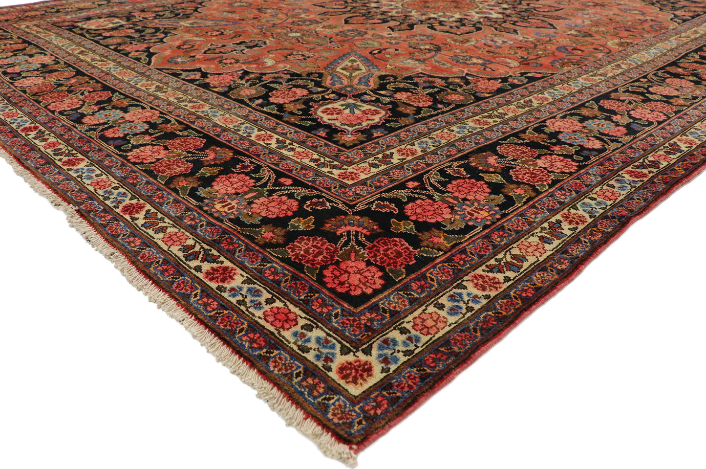 10 x 13 Vintage Persian Mashhad Rug 75141