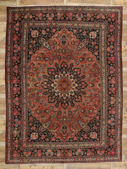 10 x 13 Vintage Persian Mashhad Rug 75141