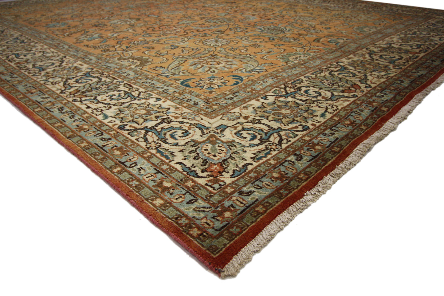 10 x 13 Vintage Persian Tabriz Rug 75612