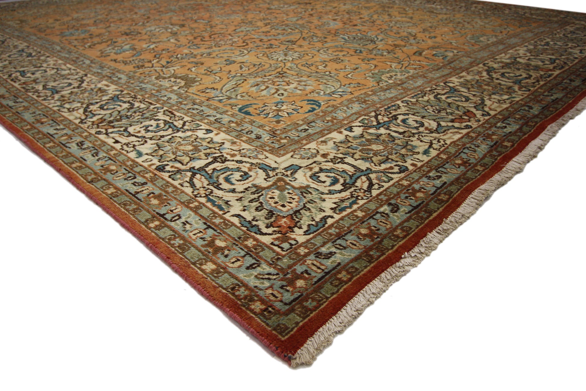 10 x 13 Vintage Persian Tabriz Rug 75612
