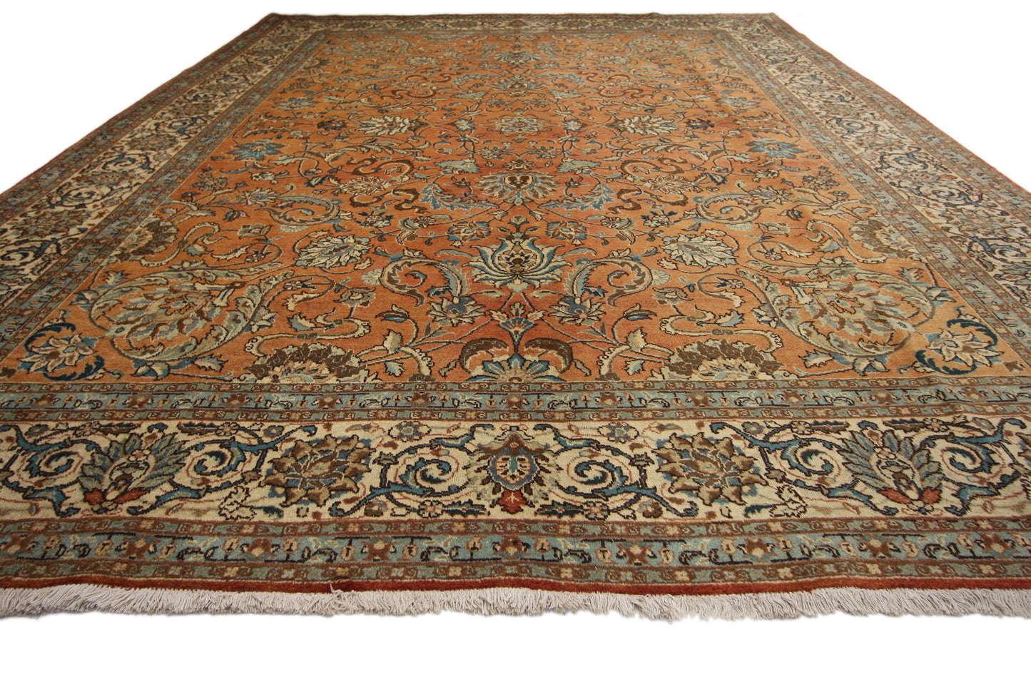 10 x 13 Vintage Persian Tabriz Rug 75612