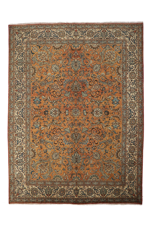 10 x 13 Vintage Persian Tabriz Rug 75612