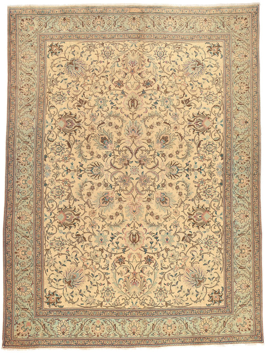 10 x 13 Vintage Persian Tabriz Rug 76489