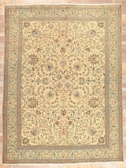 10 x 13 Vintage Persian Tabriz Rug 76489