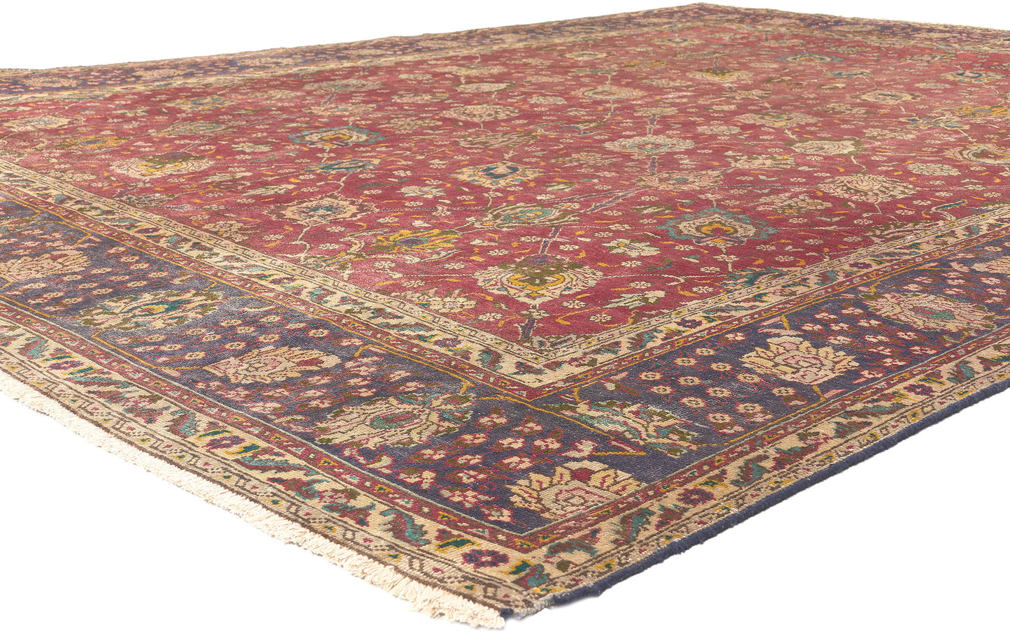 10 x 13 Vintage Persian Tabriz Rug 74331