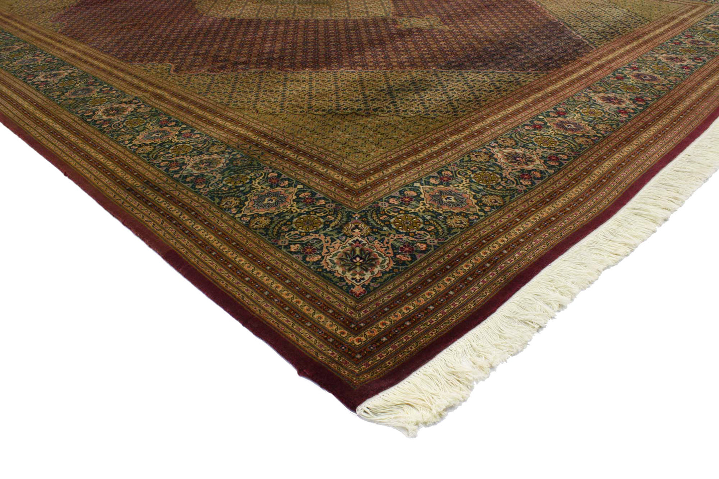 10 x 13 Vintage Persian Mahi Tabriz Rug 76693