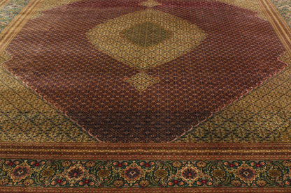 10 x 13 Vintage Persian Mahi Tabriz Rug 76693