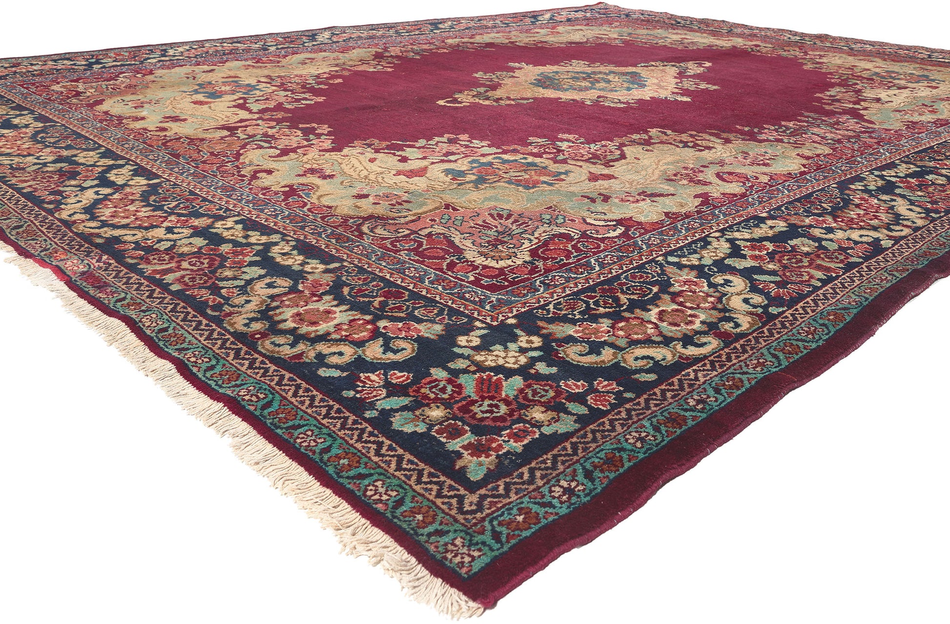 10 x 14 Vintage Persian Mahal Rug 73804