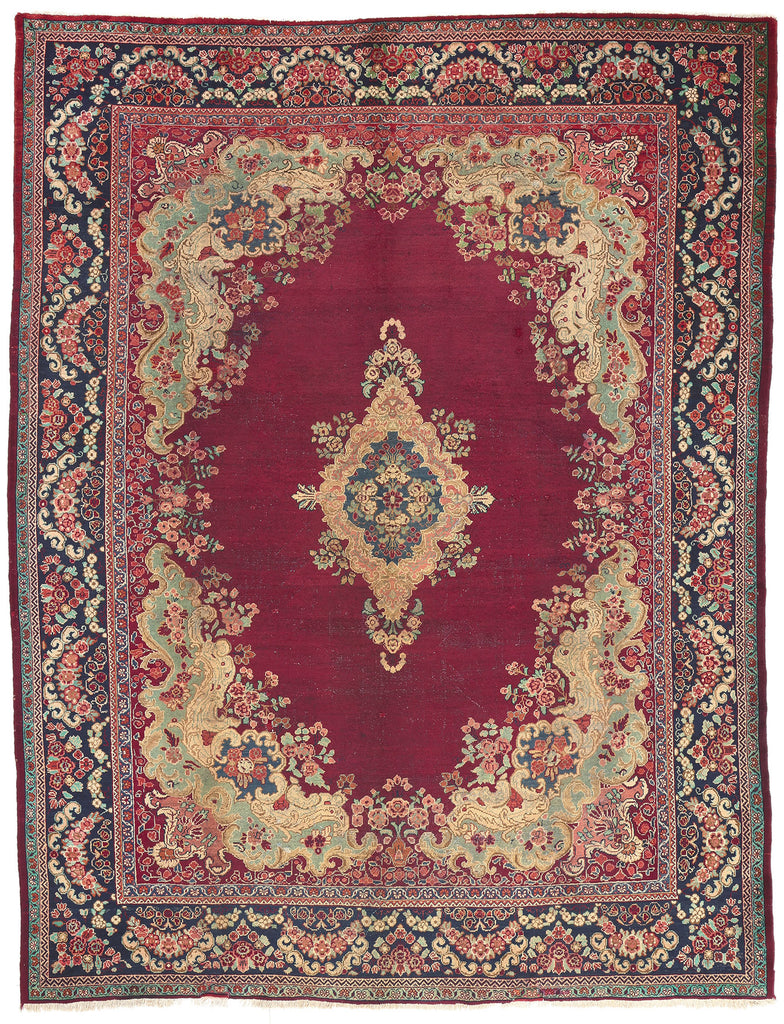 10 x 14 Vintage Persian Mahal Rug 73804