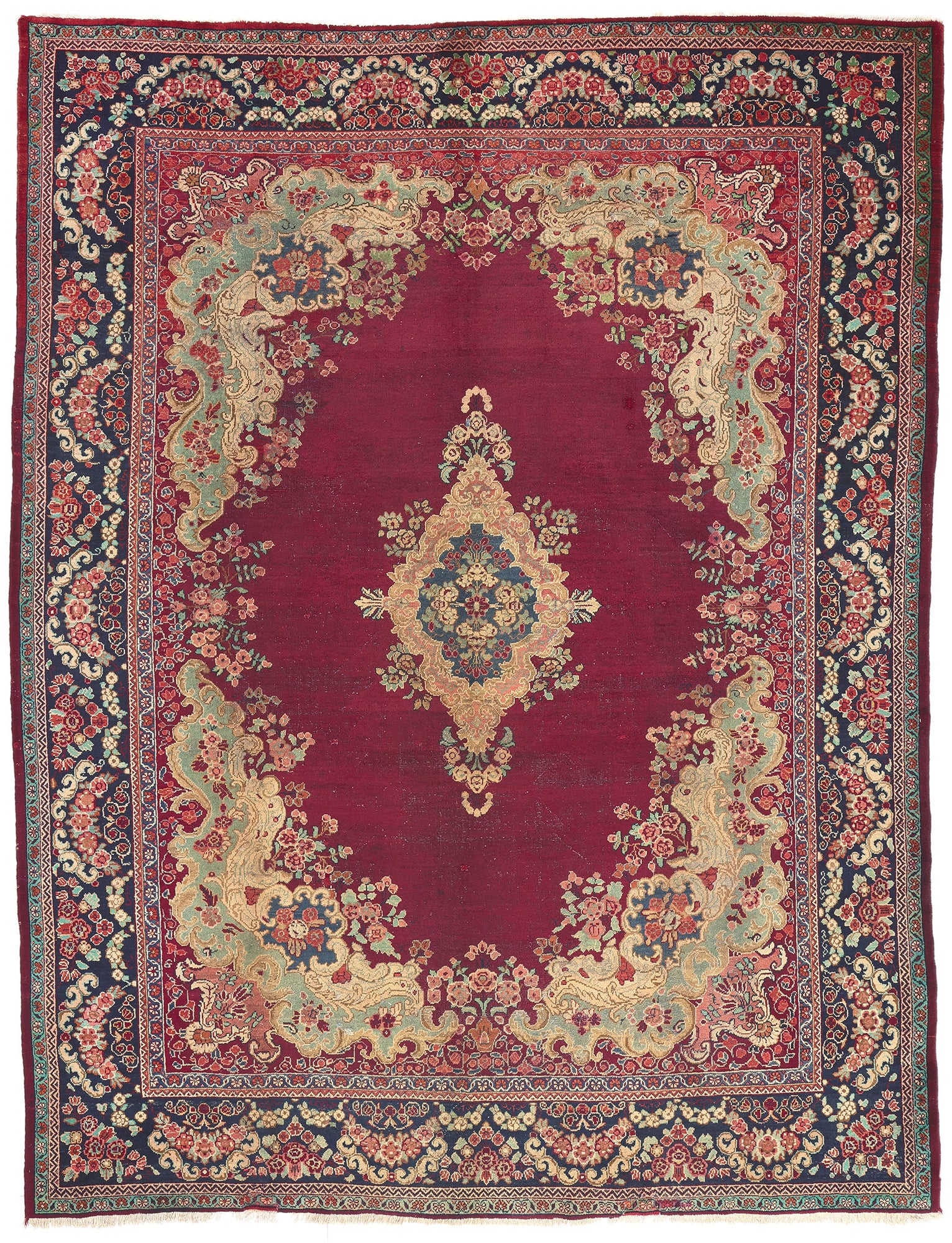10 x 14 Vintage Persian Mahal Rug 73804