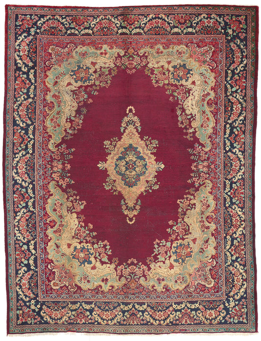 10 x 14 Vintage Persian Mahal Rug 73804