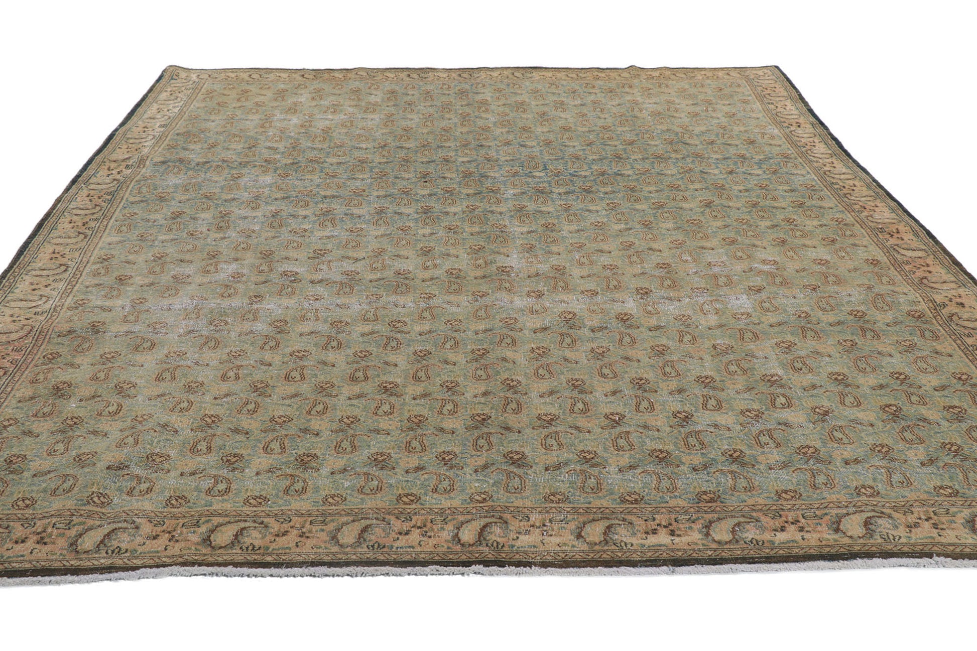 7 x 9 Vintage Persian Qum Rug 61004