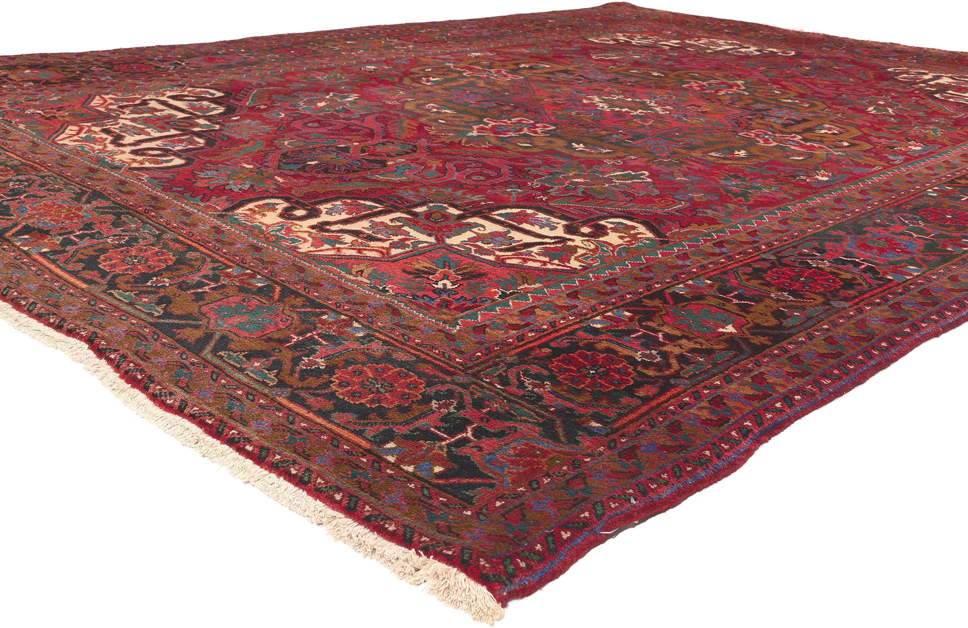 8 x 11 Vintage Persian Heriz Rug 76234